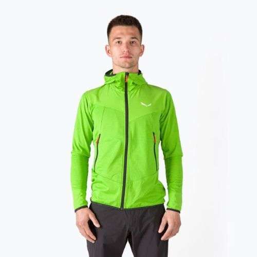 Bluza trekkingowa męska Salewa Agner Hybrid PL/DST FZ Hoody pale frog