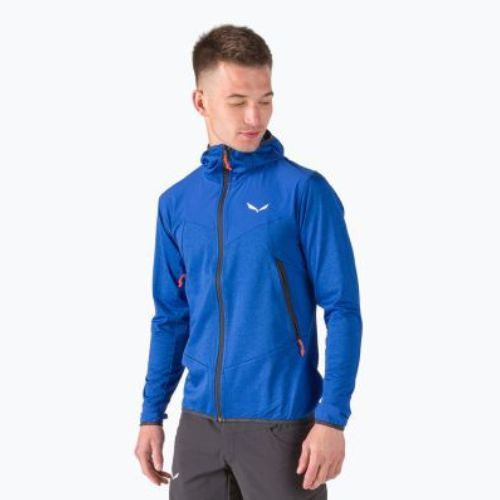 Bluza trekkingowa męska Salewa Agner Hybrid PL/DST FZ Hoody electric melange