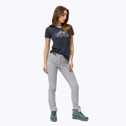 Koszulka trekkingowa damska Salewa Geometric Dry premium navy melange