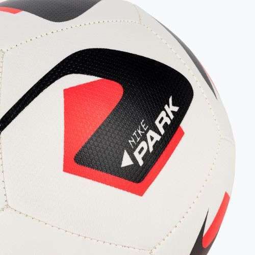 Piłka do piłki nożnej Nike Park white/bright crimson/black rozmiar 5