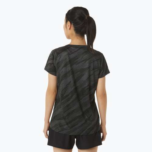 Koszulka do biegania damska ASICS Core All Over Print graphite grey/performance black