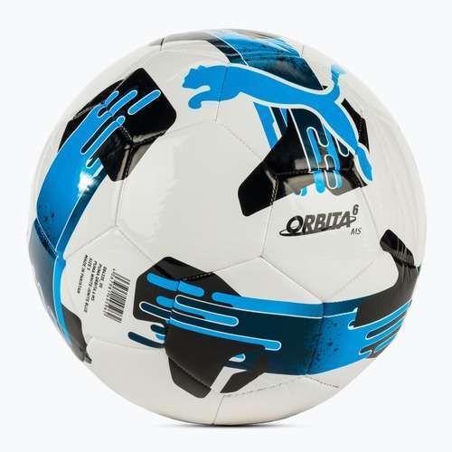 Piłka do piłki nożnej PUMA Orbita 6 MS puma white/ignite blue rozmiar 5