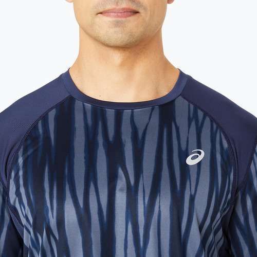 Koszulka do biegania męska ASICS Road All Over Print Top blue expanse/midnight