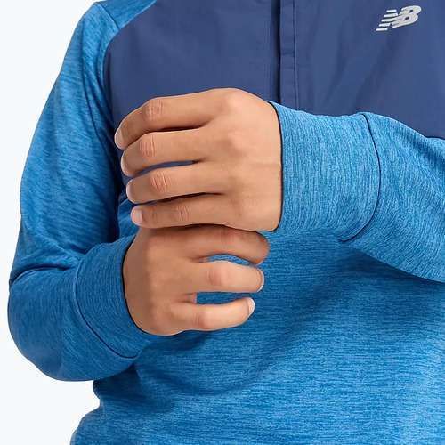 Longsleeve do biegania męski New Balance Athletics Heat Grid 1/2 Zip heron blue