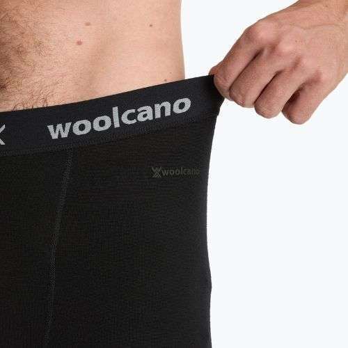 Komplet bielizny termoaktywnej męskiej WOOLCANO Merino 100% SET0540 czarny