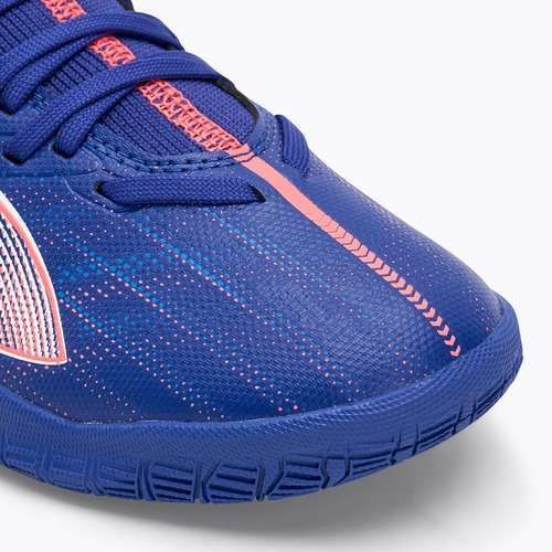 Buty piłkarskie dziecięce PUMA Ultra 5 Match It + Mid Jr lapis lazuli/puma white/sunset glow