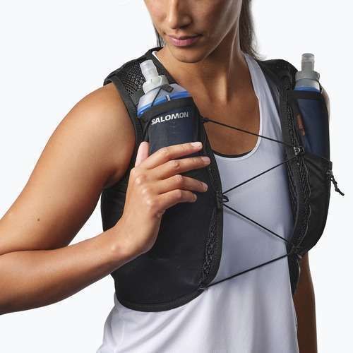 Kamizelka do biegania damska Salomon Active Skin 4 Set black/metal