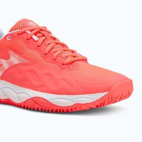 Buty do tenisa damskie Mizuno Wave Enforce Court CC W calypso coral/white/barely pink