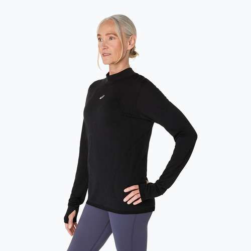 Longsleeve do biegania damski ASICS Road Winter Seamless performance black