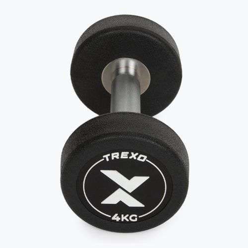 Hantel żeliwny gumowany XTREXO Pro 4 kg czarny