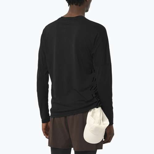 Longsleeve do biegania męski Salomon Sense Aero GFX deep black