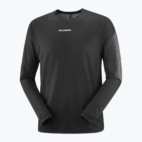 Longsleeve do biegania męski Salomon Sense Aero GFX deep black