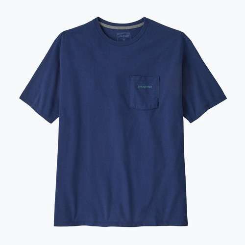 Koszulka męska Patagonia Boardshort Logo Pocket Responsibili clement blue
