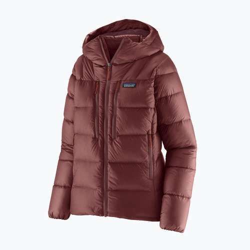 Kurtka puchowa damska Patagonia Fitz Roy Down Hoody dark ruby w/sizzle red