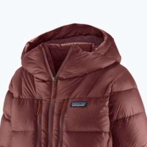 Kurtka puchowa damska Patagonia Fitz Roy Down Hoody dark ruby w/sizzle red