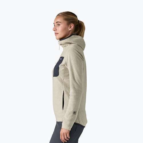 Bluza polarowa damska Patagonia R1 Air Full-Zip Hoody wool white