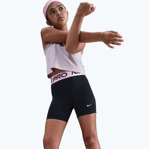 Spodenki dziecięce Nike Pro Dri-Fit 5" black/med soft pink/white