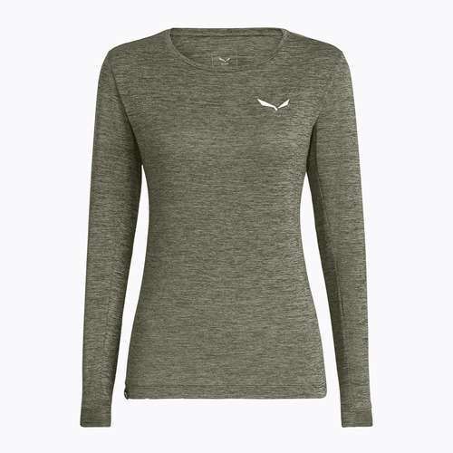 Longsleeve damski Salewa Puez Melange Dry faded green melange