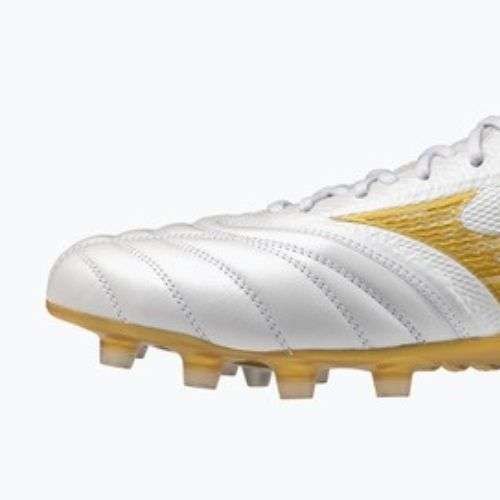 Buty piłkarskie Mizuno Morelia Neo IV Beta Japan FG white/mp gold/cool gray 3c