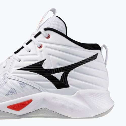 Buty do siatkówki Mizuno Wave Momentum Pro Mid white/black/fiery red