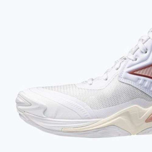 Buty do siatkówki damskie  Mizuno Wave Momentum Elite Mid white/rose elegance/lava falls