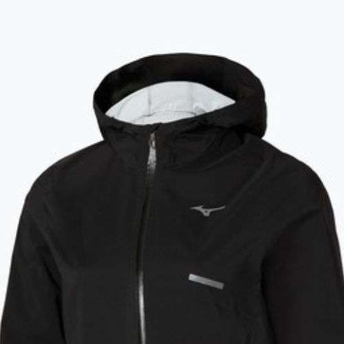 Kurtka do biegania damska Mizuno Trail Waterproof 20K Hooded black