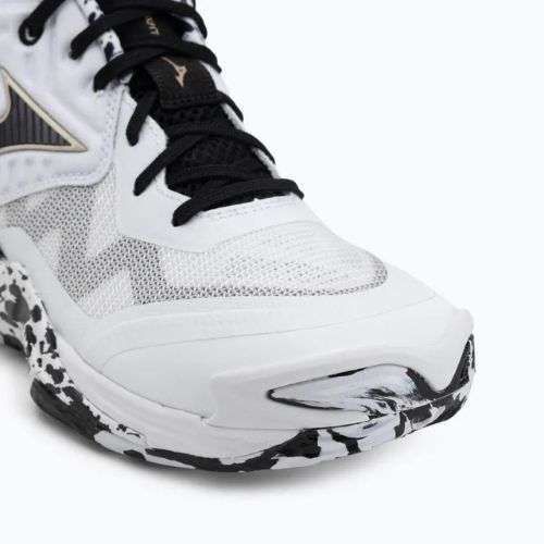 Buty do siatkówki Mizuno Wave Momentum Elite Mid white/black/ge gold