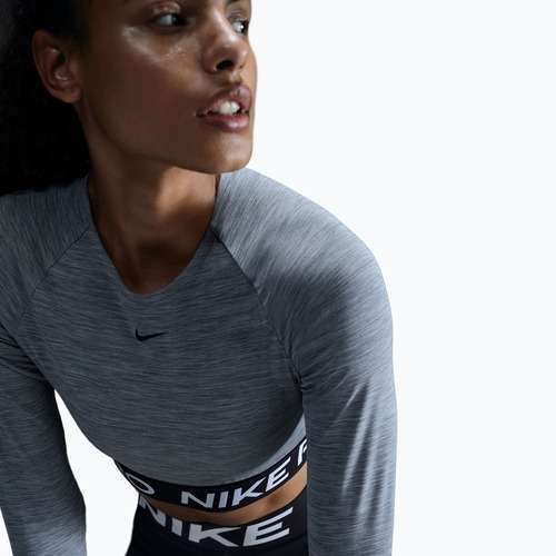 Top treningowy longsleeve damski Nike Pro 365 Dri-Fit smoke grey/heather