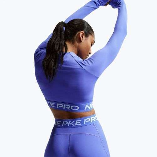 Spodenki damskie Nike Pro Mid-Rise Biker 3" sapphire/white