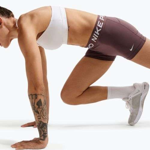 Spodenki damskie Nike Pro Mid-Rise Biker 3" tattoo/white