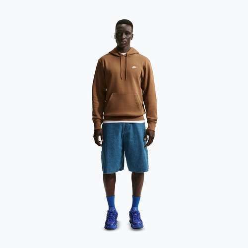 Bluza męska Nike Club Pullover Hoodie ale brown/ale brown/white