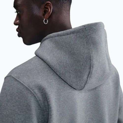Bluza męska Nike Club Pullover Hoodie dark grey heather/light smoke grey/white