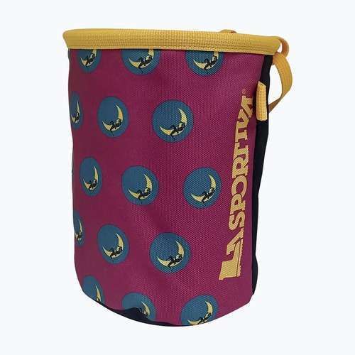 Woreczek na magnezję La Sportiva Granite Climbing On The Moon fucsia/giallo