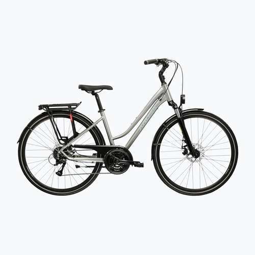 Rower trekkingowy damski KROSS Trans 3.0 W srebrny/szary/połysk