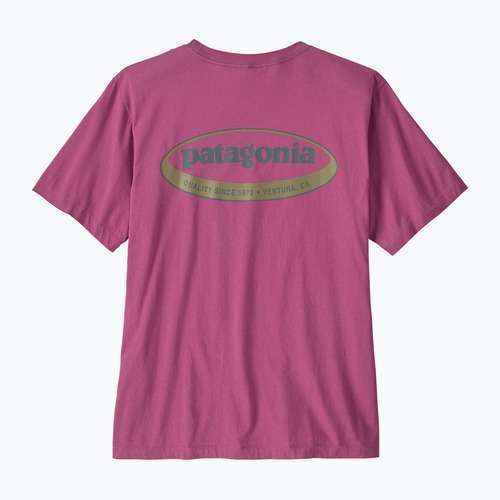 Koszulka męska Patagonia '95 Oval Logo faded magenta
