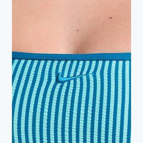 Góra od stroju pływackiego Nike Ripple Texture Bralette Classic Bikini bleached turquoise