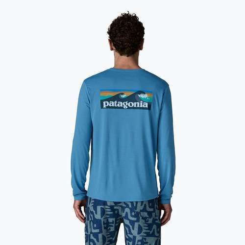 Longsleeve męski Patagonia Capilene Cool Daily - Boardshort Logo shore blue/light shore blue x-dye