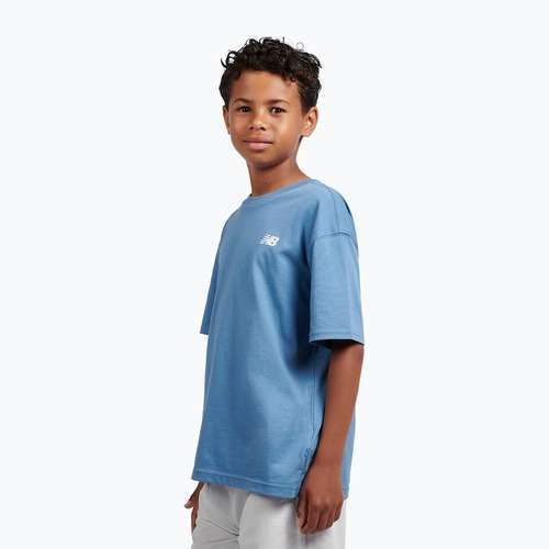 Koszulka dziecięca New Balance Jersey Small Logo Tee shoreline blue