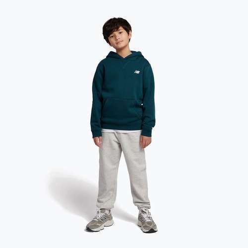 Bluza dziecięca New Balance Brush Back Small Logo Hoodie medusa green