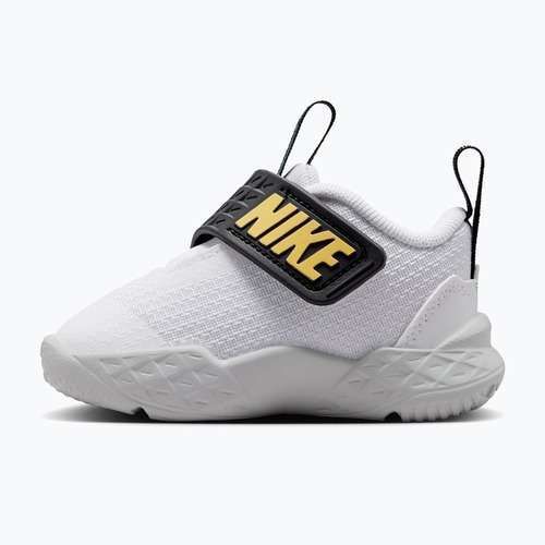 Buty dziecięce Nike Team Hustle D 12 white/black/clear emerald/topaz gold