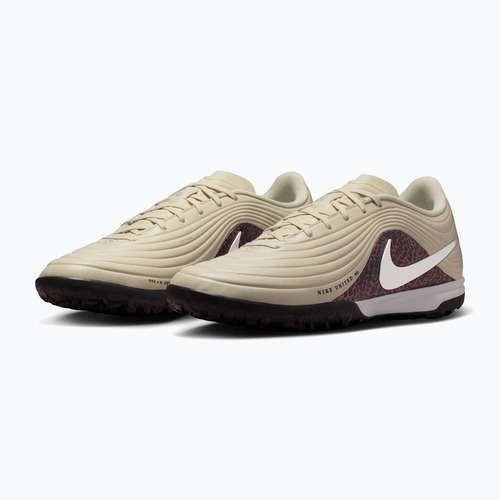 Buty piłkarskie męskie Nike United Tiempo Maestro Academy TF fossil/burgundy crush/metallic silver
