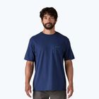 Koszulka męska Patagonia Boardshort Logo Pocket Responsibili clement blue