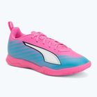 Buty piłkarskie dziecięce PUMA Ultra 6 Play It Jr poison pink/puma wht/sun stream/bright aqua/puma blk