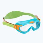 Maska do pływania dziecięca Speedo Biofuse Mask Infant azure blue/fluo green/fluo orange/clear