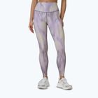 Legginsy treningowe damskie 4F Solar Punk FNK F454 light yellow allover