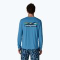 Longsleeve męski Patagonia Capilene Cool Daily - Boardshort Logo shore blue/light shore blue x-dye 3