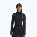 Longsleeve treningowy damski Under Armour ColdGear Textured 1/2 Zip black/white/metalic silver