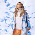 Kurtka snowboardowa damska ROXY Chloe Kim azure blue clouds 13