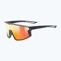 Okulary przeciwsłoneczne dziecięce UVEX Skyryse Jr black matt/mirror red