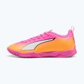 Buty piłkarskie dziecięce PUMA Ultra 6 Play It Jr poison pink/puma wht/sun stream/bright aqua/puma blk 9